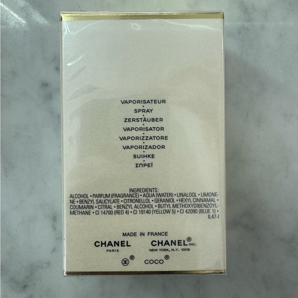 CHANEL Coco Mademoiselle Perfume Box with Gold Accents - Picture 2 of 4